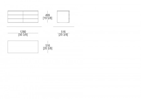 Chest of drawers W. 1280 mm