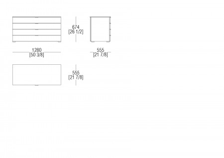 Chest of drawers W. 1280 mm