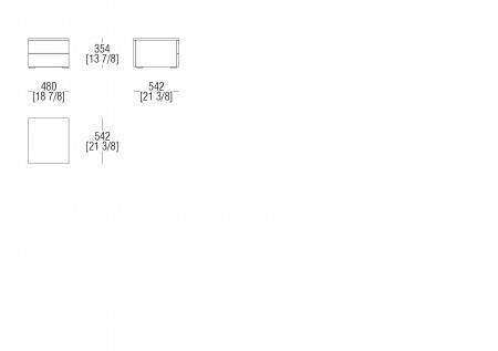 Night table W. 480 mm