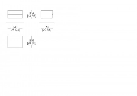 Night table W. 640 mm