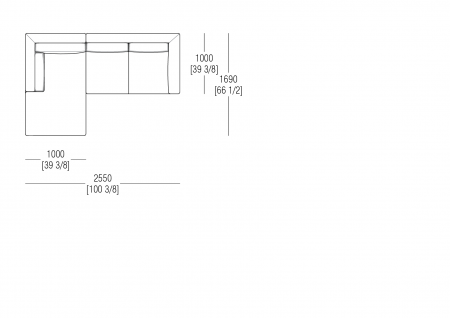 Composizione L. 2550 x L. 1690 mm