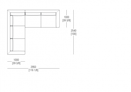 Composizione L. 2950 x P. 2540 mm