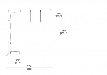 Composizione L. 3250 x P. 3390 mm