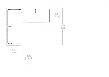 Composizione L. 3010 x P. 2540 mm