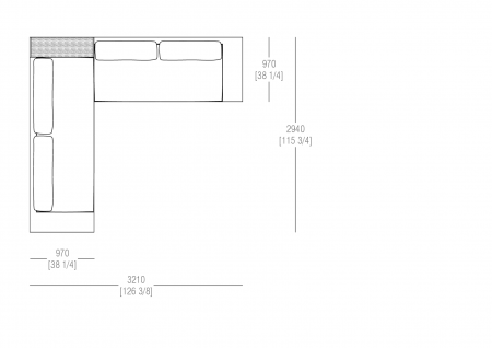 Composizione L. 3210 x P. 2940 mm