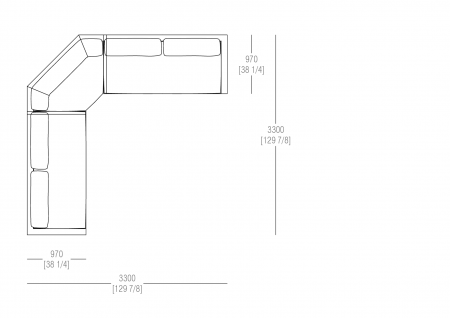 Composizione L. 3300 x P. 3300 mm