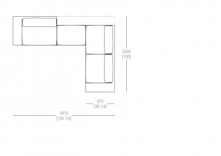 Composizione L. 3410 x P. 2540 mm