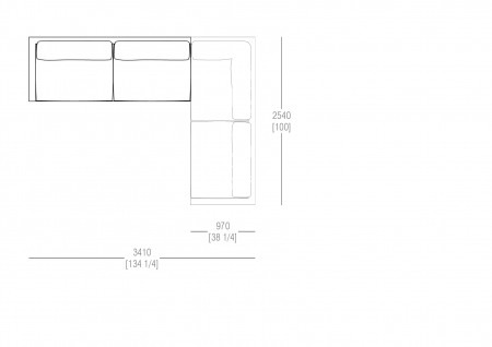 Composizione L. 3410 x P. 2540 mm