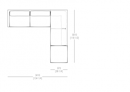 Composition W. 3410 x P. 3010 mm