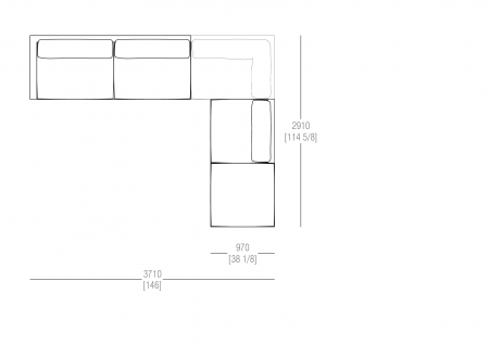 Composizione L. 3710 x P. 2910