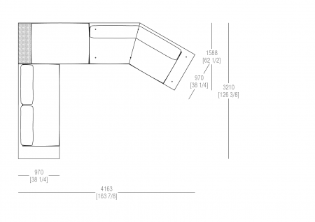 Composizione L. 4163 x P. 3210 mm