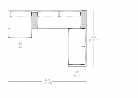 Composizione L. 4210 x P. 3010 mm