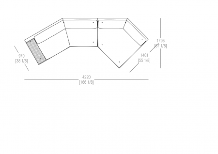 Composizione L. 4220 x P. 1706 mm