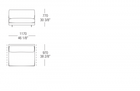 Central element W. 1170 mm