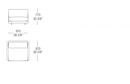 Central element W. 970 mm