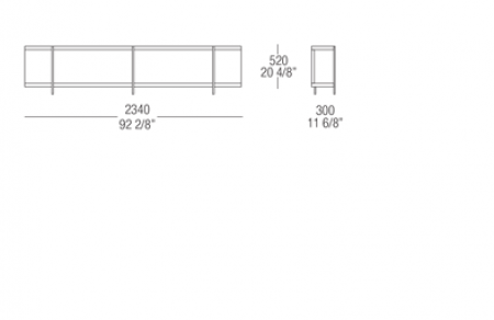 Elemento libreria L. 2340 mm