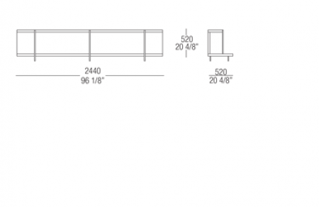 Elemento libreria L. 2440 mm