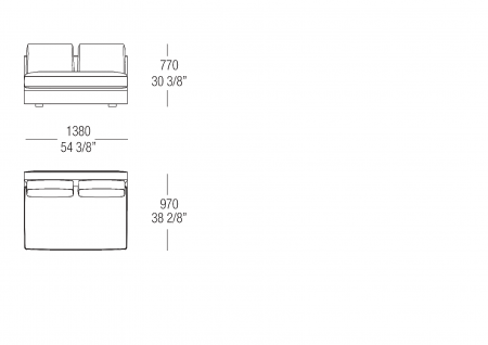 Central element W. 1380 mm