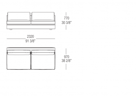 Central element W. 2320 mm 