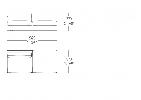 Central element W. 2320 mm