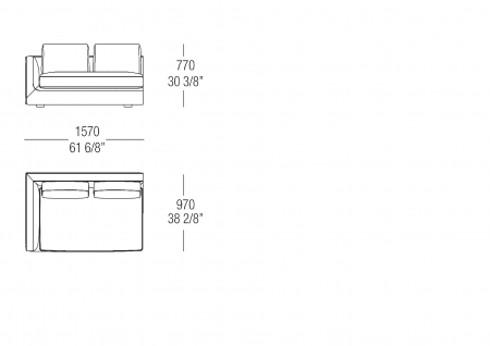 Terminal element W. 1570 mm