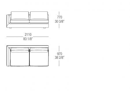 Terminal element W. 2110 mm