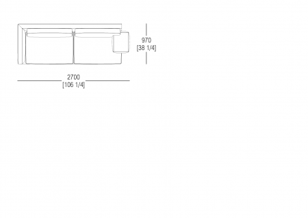 Composizione L. 2700 x P. 970 mm