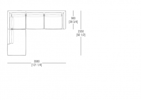 Composizione L. 3080 x P. 2350 mm