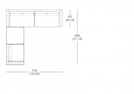 Composizione L. 3140 x P. 3080 mm