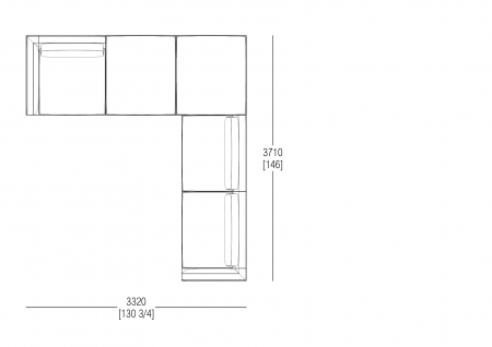 Composizione L. 3320 x P. 3710 mm