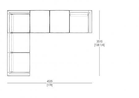 Composizione L. 3510 x P. 4520 mm 