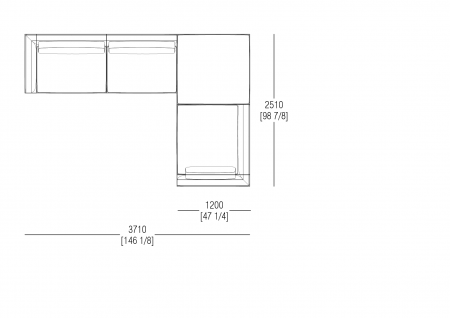 Composizione L. 3710 x P. 2510 mm