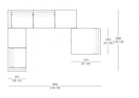 Composizione L. 4950 x P. 3280