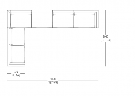 Composizione L. 5020 x P. 3080 mm