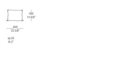 Cuscino opzionale da utilizzare in appoggio L. 600 mm
