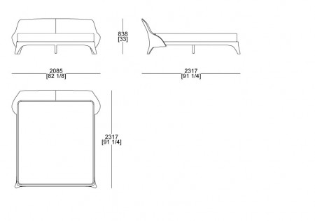 Bed (mattress W. 1800 x D. 2000 mm)