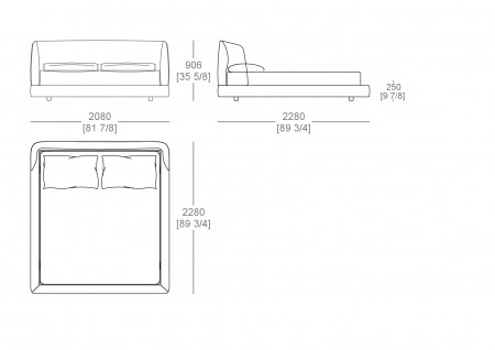 Letto rete fissa (materasso L. 1800 x P. 2000 mm)