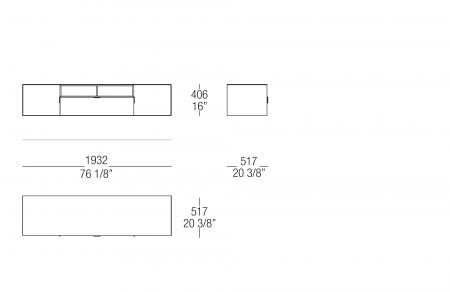 Low hanging sideboard