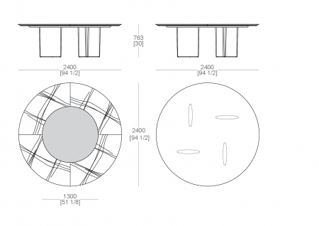 Round table with marble top