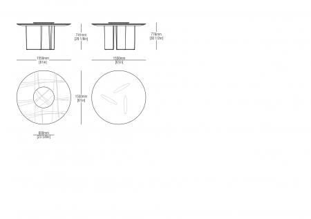 Round table W. 1550 mm 