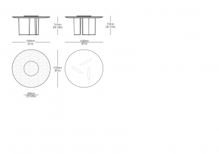 Round Table W. 1550 mm