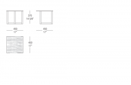Tavolino L. 450 piano essenza