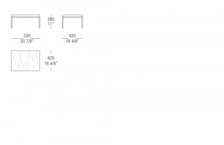 Small table W. 530 marble top 
