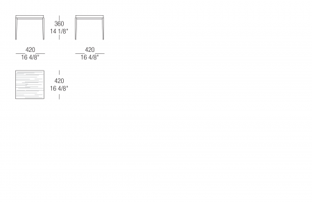 Small table W. 420 wood top