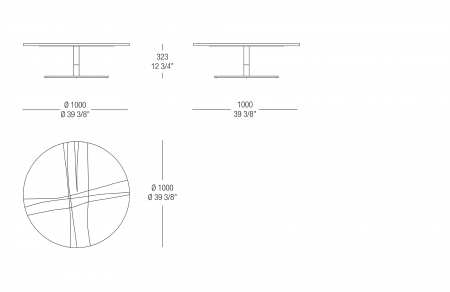 Round small table with marble top